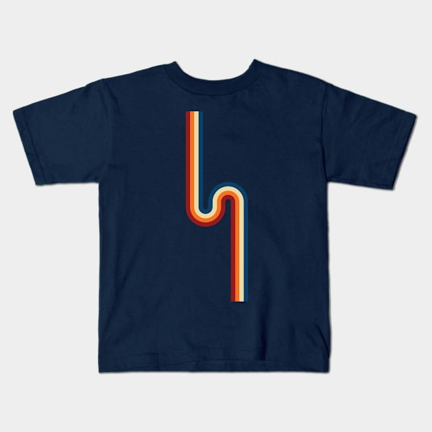 Simply More Retro Curves Kids T-Shirt by modernistdesign